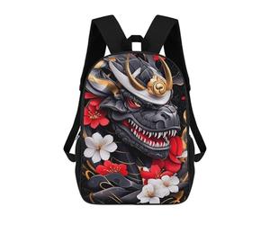 sinyumoney Japanese T-rex Dragon Art Mochila Escolar Ligera E Informal Para Adolescentes, Niños, Mujeres Y Hombres 17inch