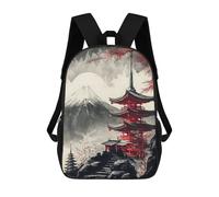 sinyumoney Japanese Temple 7 Mochila De Peluche Con Dibujos Animados, Mochila 3D Para Niños, Bolsa Escolar, Idea De Regalo De Cumpleaños Para Niños Y Niñas 17inch