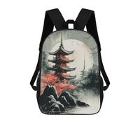 sinyumoney Japanese Temple 8 Mochila Escolar Para Niños, Mochila Escolar De Gran Capacidad Para Niños, Mochila Escolar 3D, Regalos Para Niños 17inch