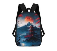 sinyumoney Japanese Temple Mystical Mochilas Para Niños Mochila Escolar De Moda Mochila Escolar Impresa En 3D Para Niños Estudiantes De Primaria Y Secundaria 17inch