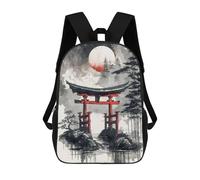 sinyumoney Japanese Torii Gate Ink Mochila Escolar Resistente Al Agua, Mochila De Viaje, Bolsa Para Computadora Para La Escuela/trabajo/viajes 17inch