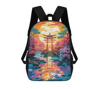 sinyumoney Japanese Torii Gate Reflections Mochila Escolar Infantil Estampada Para Adultos Y Niños, Mochila De Viaje Para El Día A Día 17inch