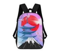 sinyumoney Japanese Vintage Mountain Mochilas Para Niños Mochila Escolar Mochila Escolar Impresa En 3D Para Niños Estudiantes De Primaria Y Secundaria 17inch