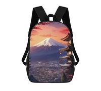 sinyumoney Japan's Mount Fuji Sunset Mochilas De 17 Pulgadas Para Niños, Mochilas Escolares Impresas En 3D Para Estudiantes De Primaria Y Secundaria, Para Niños Y Niñas.