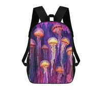 sinyumoney Jellyfish Glow Mochila Escolar Infantil Impresa En 3D Para Niños, Mochilas De Viaje, Bolsas Para Libros, Mochila Escolar Infantil 17inch