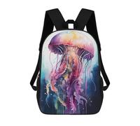 sinyumoney Jellyfish Watercolor Mochila Ronaldo, Mochila Infantil, Mochila Escolar Para Estudiantes, Mochila Para Libros, Mochila Escolar Impresa En 3D Para Niños Y Niñas, 17inch