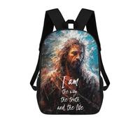 sinyumoney Jesus Bible Verse Mochila, Mochila Infantil, Mochila Escolar Para Estudiantes, Mochila Para Libros, Mochila Escolar Impresa En 3D Para Niños Y Niñas 17inch