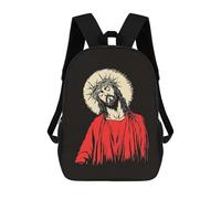 sinyumoney Jesus Christ Illustration Mochila Escolar Para Niños Mochila Escolar Impresa En 3D Mochila Escolar De Moda Para Niños De Primaria Y Secundaria 17inch