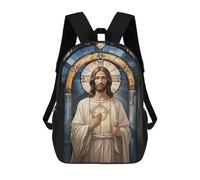 sinyumoney Jesus Christ Mochila Escolar Impresa En 3D 17inch Mochilas De Moda Para Niños, Mochilas Escolares Para Niños De Primaria Y Secundaria
