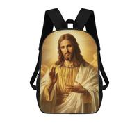 sinyumoney Jesus Christ Mochila Escolar Infantil Estampada Para Adultos Y Niños, Mochila De Viaje Para El Día A Día 17inch