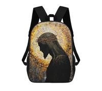 sinyumoney Jesus Christ Mosaic Art Mochilas Para Niños Mochila Escolar Mochila Escolar Impresa En 3D Para Niños Estudiantes De Primaria Y Secundaria 17inch