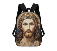 sinyumoney Jesus Christ Mosaic Portrait Mochila Escolar Impresa En 3D Para Niños, Mochila Escolar, Mochilas De Viaje, Bolso Informal De Moda Para Niños Y Estudiantes 17inch