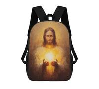 sinyumoney Jesus Christ Painting Art Print Mochila Escolar Impresa En 3D 17inch Mochilas De Moda Para Niños, Mochilas Escolares Para Niños De Primaria Y Secundaria