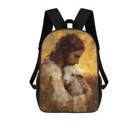 sinyumoney Jesus Holding Lamb Painting-1 Mochila Escolar, Bolso Resistente Para Portátil, Ideal Para Acampar, Aventuras Al Aire Libre Y Viajes Diarios 17inch