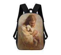 sinyumoney Jesus Holding Lamb Painting-6 Mochila Escolar Ligera Para Aeropuerto Y Universidad Para Niñas Y Adolescentes 17inch