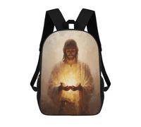 sinyumoney Jesus Holding Light Painting Mochila Escolar Para Institutos De Secundaria Mochila Informal - Perfecta Para Viajes, Trabajo Y Uso Diario 17inch