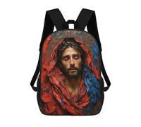 sinyumoney Jesus in Red And Blue Hood Mochilas Escolares Para La Escuela, Secundaria, Preparatoria Y Universidad. Mochilas De Viaje Para La Escuela/trabajo/viajes. 17inch