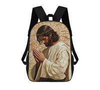 sinyumoney Jesus Praying Mochila Escolar Resistente Al Agua, Mochila De Viaje, Bolsa Para Computadora Para La Escuela/trabajo/viajes 17inch