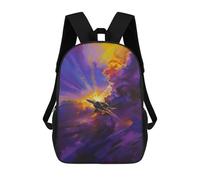 sinyumoney Jet Fighter in Action Mochila Escolar Impresa En 3D 17inch Mochila Escolar Infantil Mochilas De Viaje Mochila Informal De Moda Para Niños Y Estudiantes