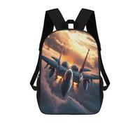 sinyumoney Jet Fighter Sunset Flight Mochilas De 17 Pulgadas Para Niños, Mochilas Escolares Impresas En 3D Para Estudiantes De Primaria Y Secundaria, Para Niños Y Niñas.