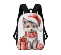 sinyumoney Jolly Xmas Wolf Mochila Infantil De Moda Divertida Mochila Escolar Para Niños Y Adolescentes Con Impresión 3D Para Niños 17inch