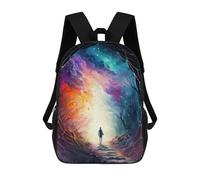 sinyumoney Journey Through Colorful Dreams Mochila Infantil Para Niñas, Mochila Escolar 3D, Mochila Para Niños Pequeños, Mochila Informal De Día, Mochila Escolar De Moda 17inch