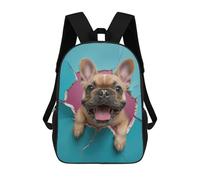 sinyumoney Joyful Bulldog Mochilas De Moda Impresas En 3D 17inch Mochila Escolar Informal Para Niños De Primaria Y Secundaria