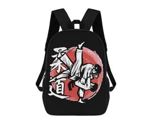 sinyumoney Judo Hand Drawn Fighters Mochila Escolar Ligera Para Aeropuerto, Estudiantes Universitarios, Mochila Para Hombres, Mujeres Y Adolescentes 17inch