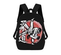 sinyumoney Judo Hand Drawn Fighters Mochila Infantil, Mochila Escolar Para Niños, Mochila Escolar Infantil Con Estampado 3D De Dibujos Animados, Mochila De Gran Capacidad Para Niños Y Niñas 17inch