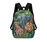 sinyumoney Jungle Animal Paradise-1 Mochila Mochila Informal Para El Día A Día, Para La Escuela, El Trabajo Y Los Viajes Para Hombres, Mujeres Y Adolescentes 17inch