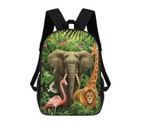 sinyumoney Jungle Animal Paradise-2 Mochila Escolar De Moda, Mochila Para Material Escolar, Mochila Impermeable Informal Para Hombres/mujeres 17inch