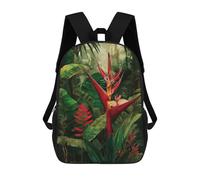 sinyumoney Jungle Bird of Paradise Mochila Escolar Para Niños, Mochila Escolar De Gran Capacidad Para Niños, Mochila Escolar 3D, Regalos Para Niños 17inch