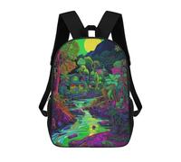 sinyumoney Jungle Glow Vibrant Forest Scene Mochila Para Niños, Adolescentes Y Estudiantes, Mochilas Para Niñas, Mochilas Para Niños Pequeños, Primaria Y Secundaria 17inch