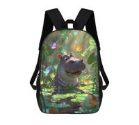sinyumoney Jungle Hippo with Butterflies -1 Mochila De Viaje Para La Universidad, Mochilas Para Adolescentes, Chicas, Chicos, Mujeres Y Hombres 17inch