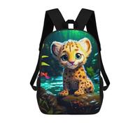 sinyumoney Jungle Leopard Cub Mochila Escolar, Mochila De Viaje, Mochila Universitaria Para Adolescentes, Chicas, Chicos, Mujeres Y Hombres 17inch