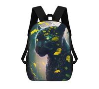 sinyumoney Jungle Panther Portrait Mochila Infantil Para Niñas Y Niños, Mochila De Día, Escuela Primaria, Perfecta Para La Vuelta Al Cole O Educación Física, Regalos Y Viajes 17inch