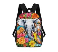 sinyumoney Jungle Symphony Vibrant Wildlife Artwork Mochilas Informales Para Niños, Mochila Escolar Para Adolescentes, Niñas Y Niños, Mochilas Para Libros 17inch