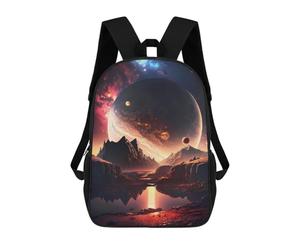 sinyumoney Jupiter Mountain Lake Mochilas De Moda Impresas En 3D 17inch Mochila Escolar Informal Para Niños De Primaria Y Secundaria