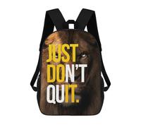 sinyumoney Just Dont Quit Motivation Mochila Escolar Infantil Impresa En 3D Para Niños, Mochilas De Viaje, Bolsas Para Libros Para Niños Estudiantes De Primaria 17inch