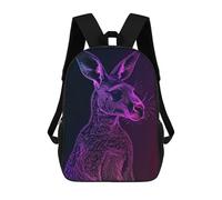 sinyumoney Kangaroo Animal Neon Mochila Escolar, Mochila Para Portátil, Mochila Para Camping, Aventuras Al Aire Libre Y Viajes Diarios 17inch