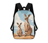 sinyumoney Kangaroo Family Portrait Mochilas Impresas En 3D Para Niños, Mochila Escolar, Mochila Informal Para Exteriores, Mochila Informal De Moda Para Niños, Lindas Bolsas De Viaje 17inch