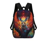sinyumoney Kangaroo Fantasy Artwork Mochila Escolar Infantil De 17 Pulgadas Con Estampado 3D De Películas De Anime Para Niños, Mochila De Viaje, Mochila Escolar Infantil