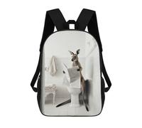 sinyumoney Kangaroo on Toilet Mochilas Para Niños Mochila Escolar Mochila Escolar Impresa En 3D Para Niños Estudiantes De Primaria Y Secundaria 17inch