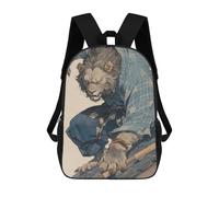 sinyumoney Karate Lion Warrior Mochila Escolar Impresa En 3D Para Niños, Mochila Escolar Informal De Moda Para Viajes Para Niños Y Estudiantes 17inch