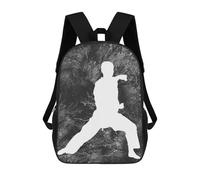 sinyumoney Karate Silhouette 22 Mochilas Para Niños Mochila Escolar Mochila Escolar Impresa En 3D Para Niños Estudiantes De Primaria Y Secundaria 17inch