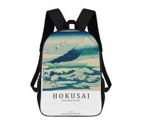 sinyumoney Katsushika Hokusai 葛飾 北斎 Views of Mount Fuji Mochilas Para Niños Mochila Escolar Mochila Escolar Impresa En 3D Para Niños Estudiantes De Primaria Y Secundaria 17inch