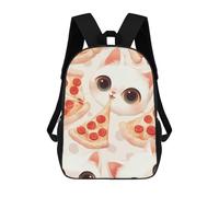 sinyumoney Kawaii Cat Meets Cheesy Pizza Bliss Mochila Escolar Infantil Impresa En 3D Para Niños, Mochilas De Viaje De Alta Capacidad, Bolsas Para Libros, Mochila Escolar Infantil 17inch