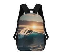 sinyumoney Killer Whale Of Sunset Mochila Escolar Grande Resistente Al Agua Para Portátil Para Adolescentes, Niñas, Niños, Mujeres Y Hombres 17inch