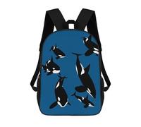 sinyumoney Killer Whales Mochila Escolar Mochila Para Niños Impresa En 3D Mochilas Infantiles Para Niños Y Niñas Mochilas Escolares Mochilas De Viaje Para Niños 17inch