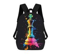 sinyumoney King Chess Piece Art Mochilas Para Niños, Mochilas Escolares Personalizadas En 3D Para Niños Y Niñas, Mochilas Escolares Grandes, Mochilas Informales Para El Día A Día 17inch